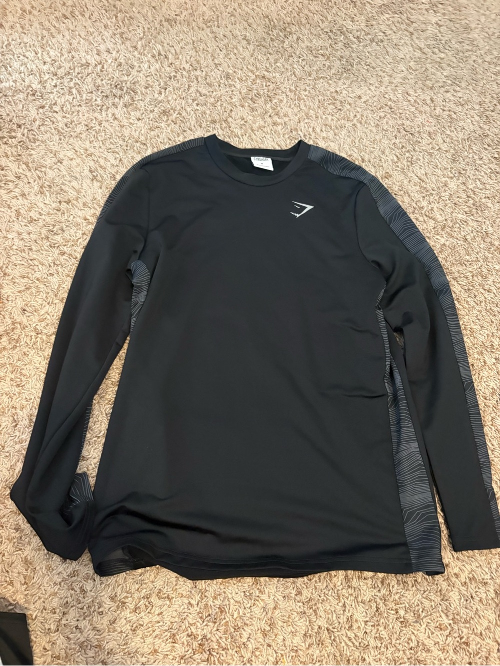 Gymshark Men's Black Long-Sleeve Performance Shirt